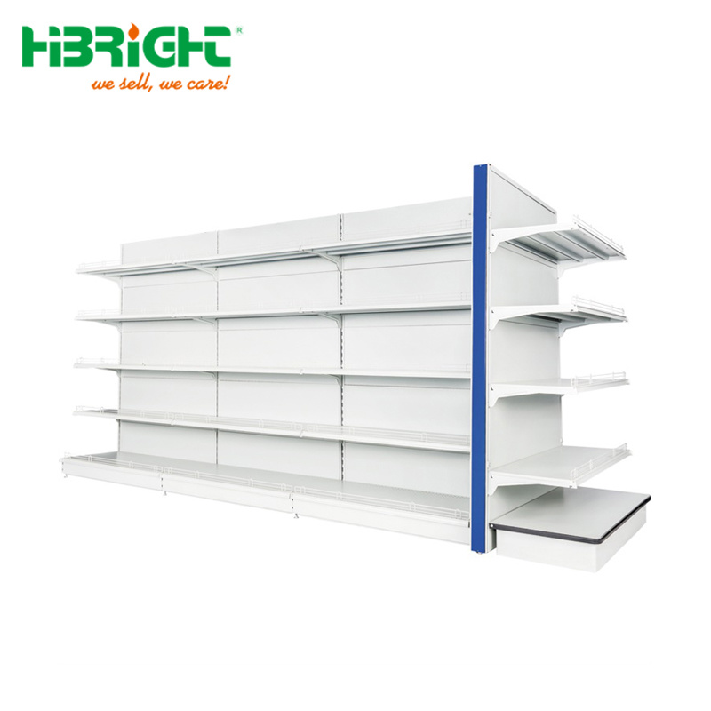 Certificate Approved Supermarket Gondola Shelving Display Racks