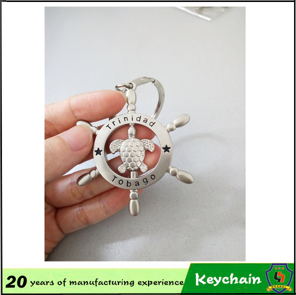 Hollow out Silver Turtle Metal Keychain Wholesale