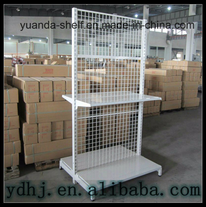 Supermarket Metal Wire Mesh Display Shelf