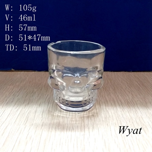 50ml Skull Head Glass Cup Glass Skull Design Cup Skull Glass