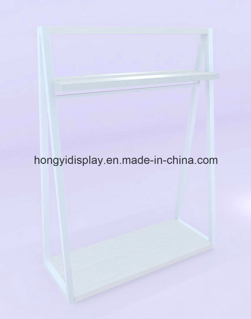 Gondola Display Stand for Garment Shop, Double Side Display Shelf