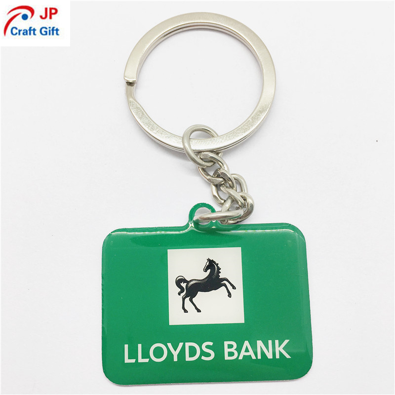 Customized Hot Sale Rectangle Keychain with Logo