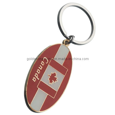 Custom Metal Key Ring with Soft Enamel Logo for Souvenir Use