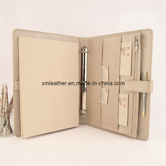 Genuine Leather A4 Pad File Folder for Left-Hander