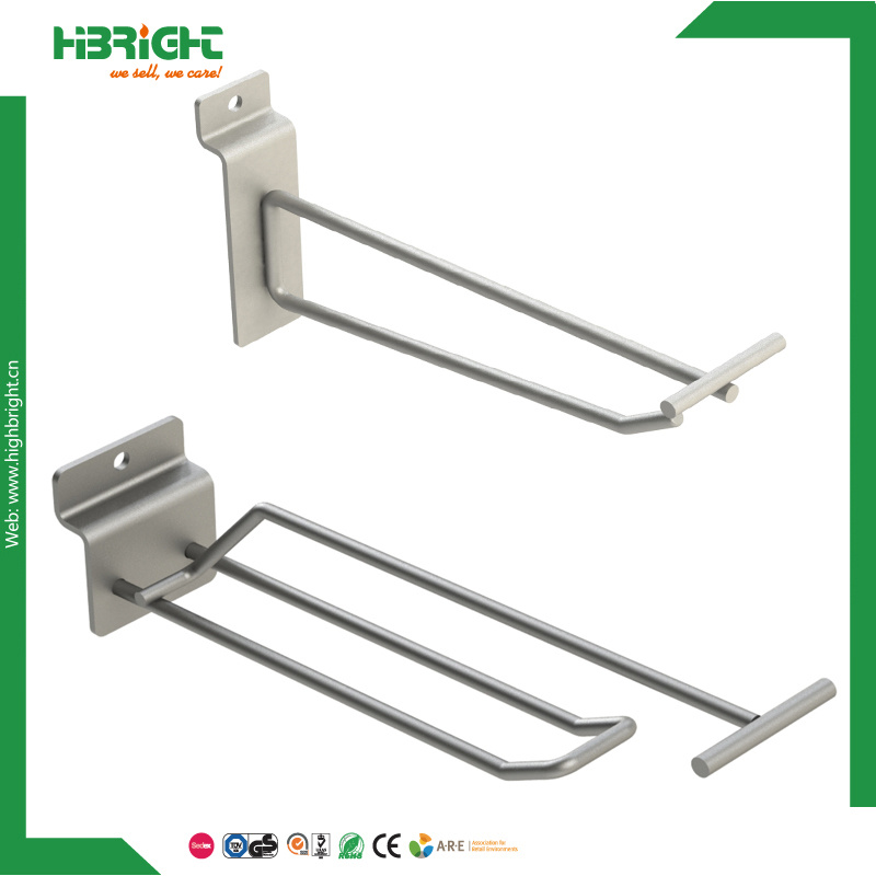 Single Double Prong Steel Wire Display Hook for Supermarket