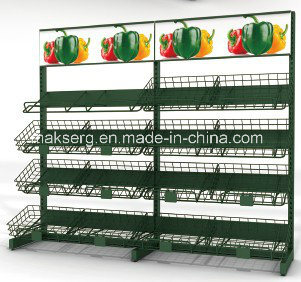 Backplane Supermaket Display Fruit Shelf Vegetable Wire Rack