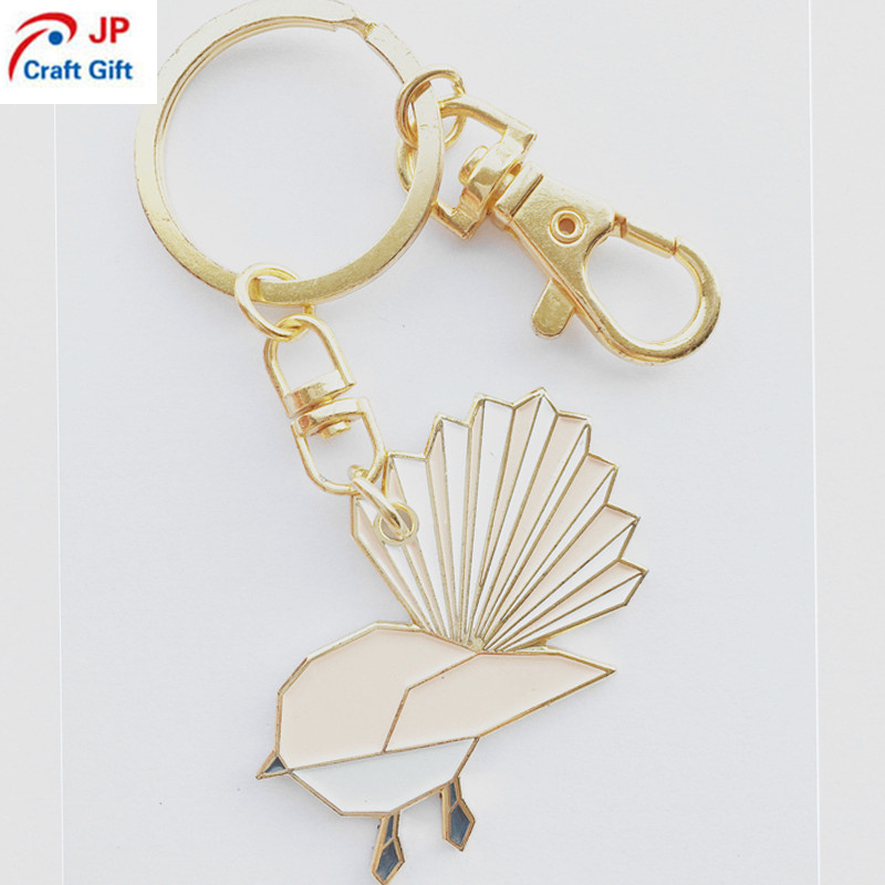 Custom High Quality Bird Shape Metal Keychain