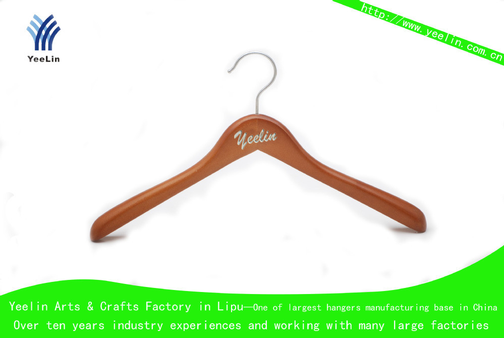 2015 Guangxi Yeelin High Quality Luxury Wooden Hangers and Custom Suit Hangers Wholesales (YLWD308W-CHR1)