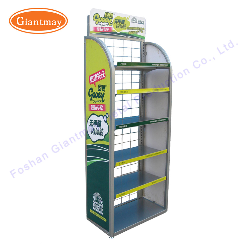 Metal Floor Standing Snacks Shop Shelves Display Stand