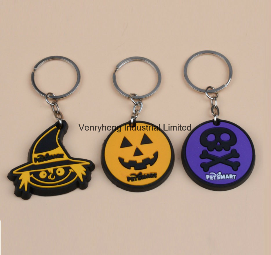 2D Custom Rubber Keychain