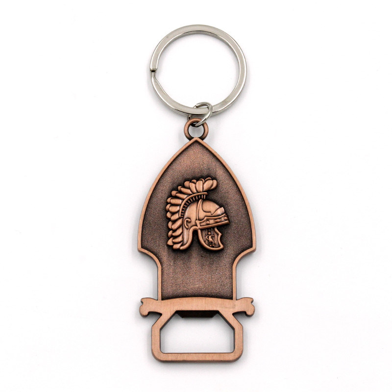 3D Antique Copper Beer Bottle Opener Key Chain Keyring Keyholder