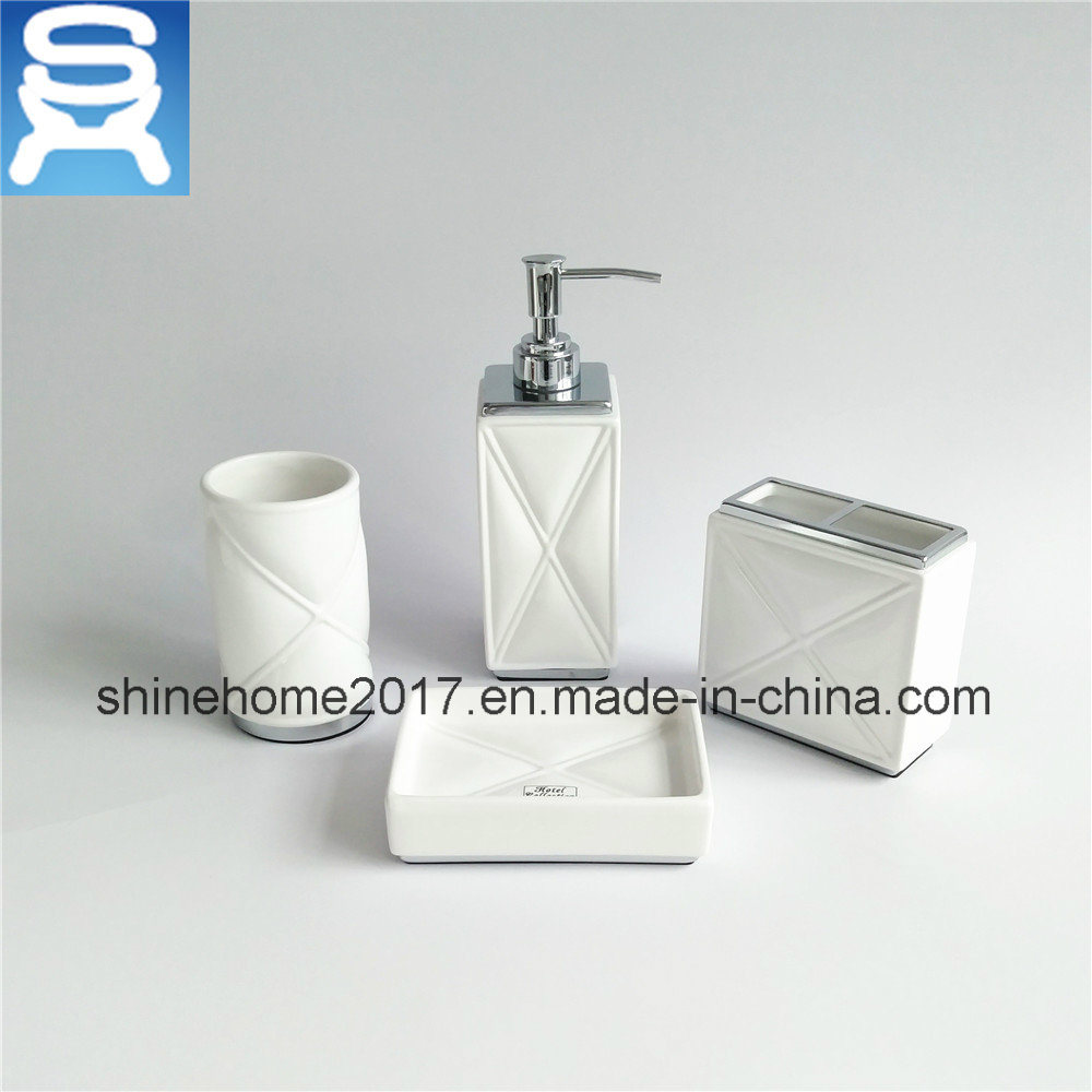 Hotel or Household Bathroom Desktop Single Soap Dish/Soap Dispenser/Tooth Brush Holder/Tumbler