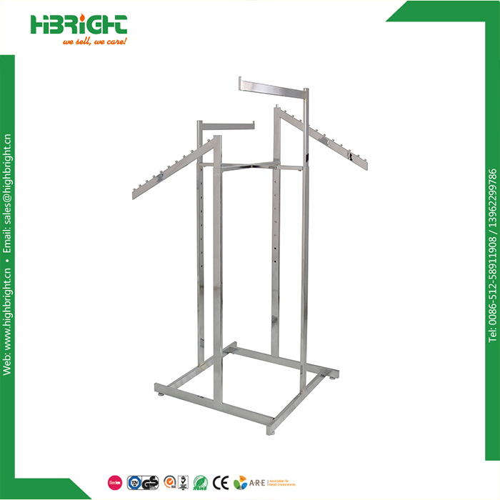 Retail Store Four Way Clothing Display Rack