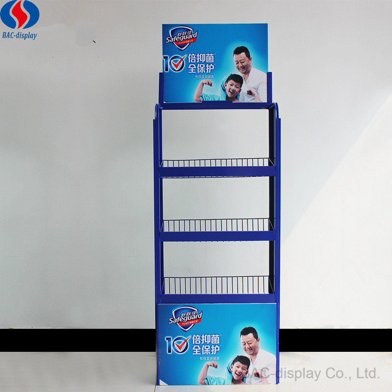 Metal Toilet Soap Display Shelf Rack for Convenience Store