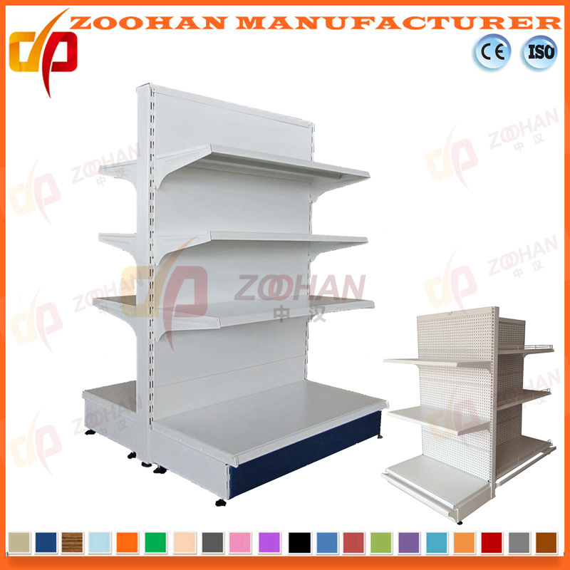 New Customized Iron Flat Back Double Side Supermarket Shelving (Zhs497)