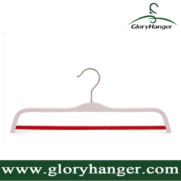 White Plywood Hanger with Antiskid Round Rod