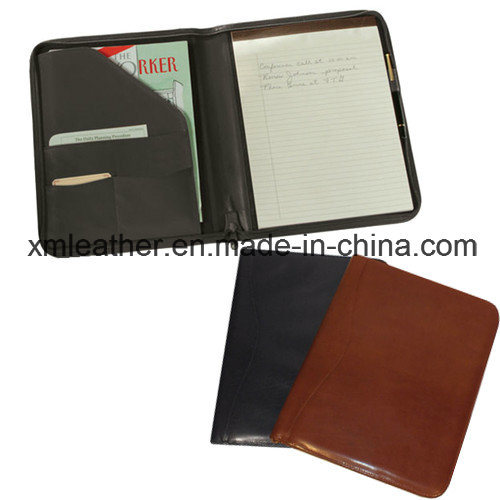 Leather Hardcover Agenda File Folder Portfolio Holder