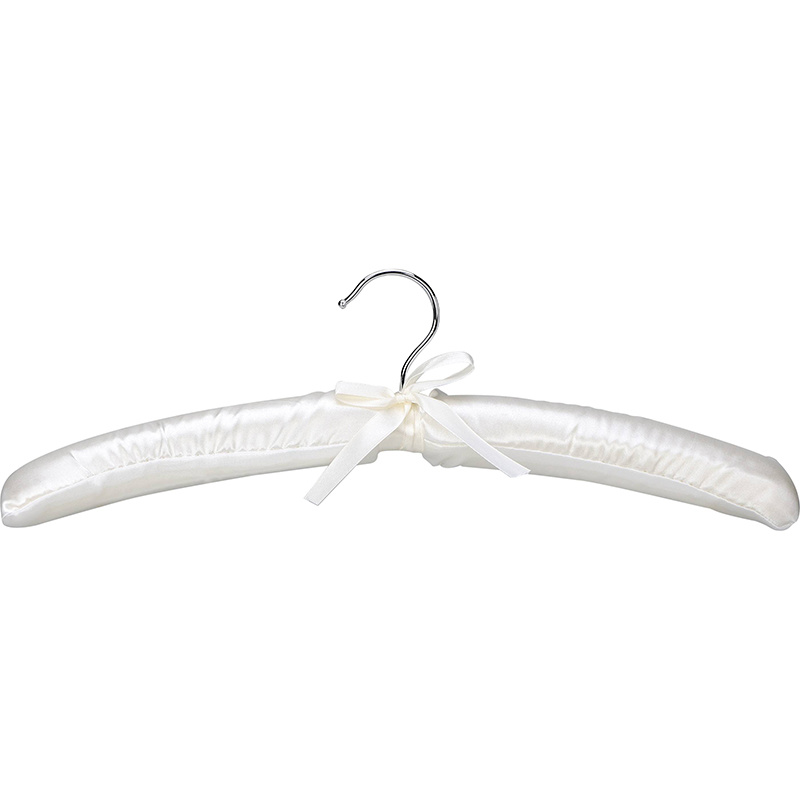 Hotel Clothes Protection Bathroom White Satin Hanger