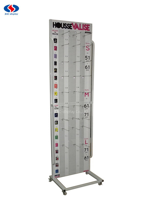 Supermarket Simple Sheet Metal Wire Metal Display Racks Pegboard Display Stand