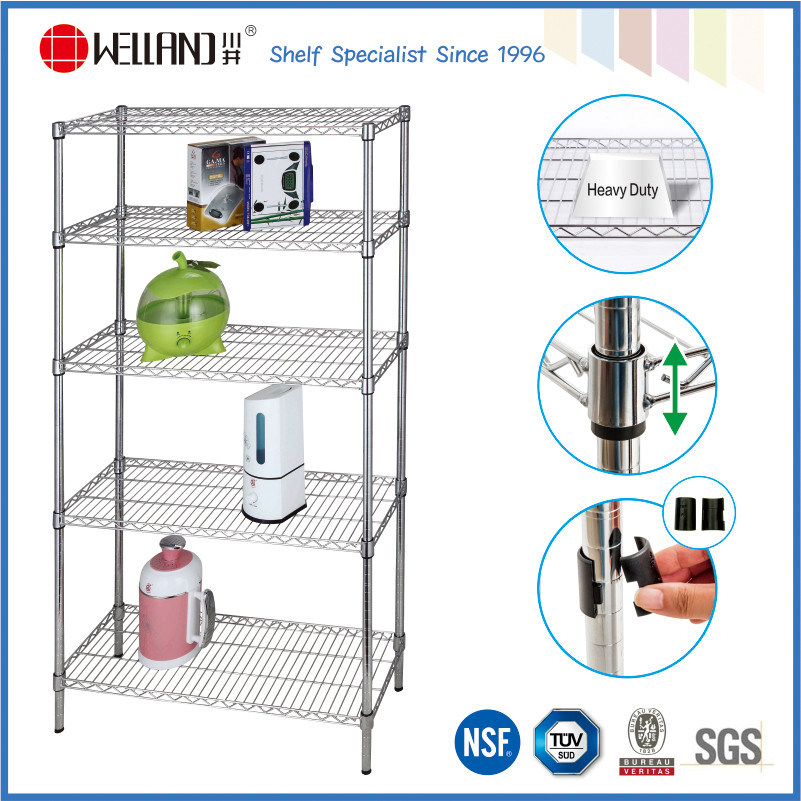 NSF Standard Chrome Iron Wire Storage Shelf Rack