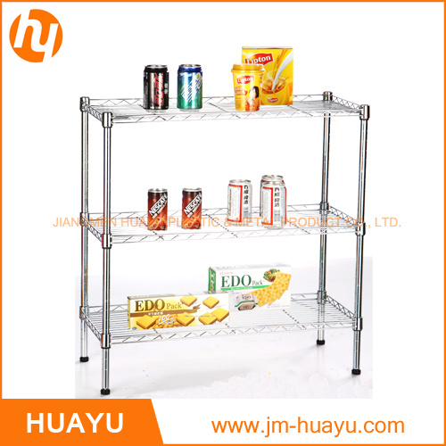 Heavy Duty Homeware 60L X 45W X 70h 3-Tier Wire Steel Shelving Adjustable Rack Storage Shelf