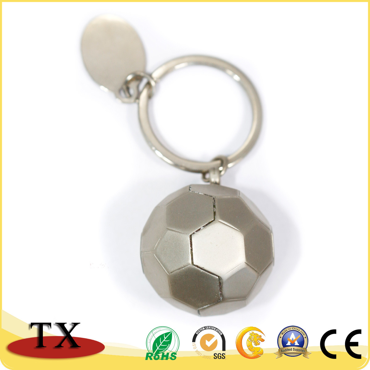 Custom Creative Metal Football Sport Keyring Football Key Chain