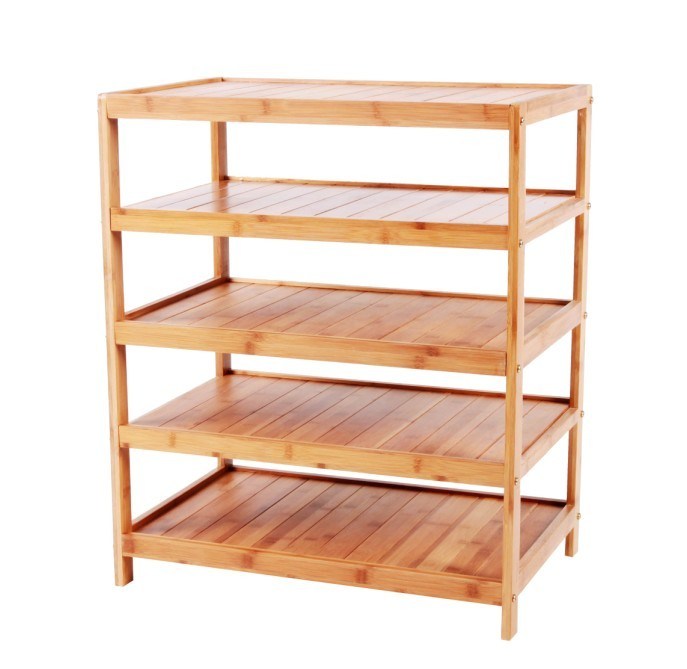 Bamboo 5-Layers Shelves 5-Tier Rack