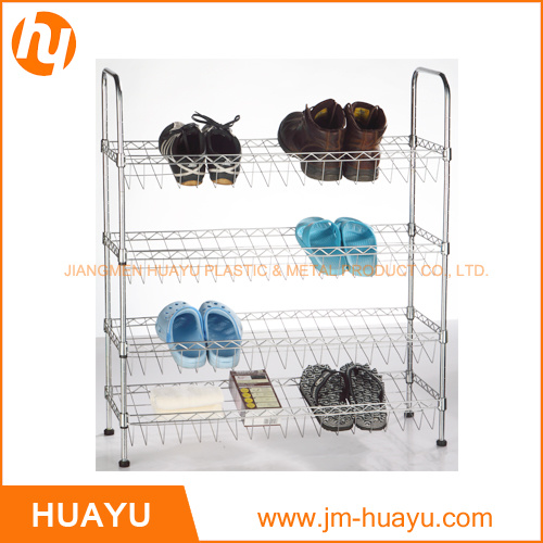 OEM Hot Sale Furniture 4-Tier Wire Shoe Rack