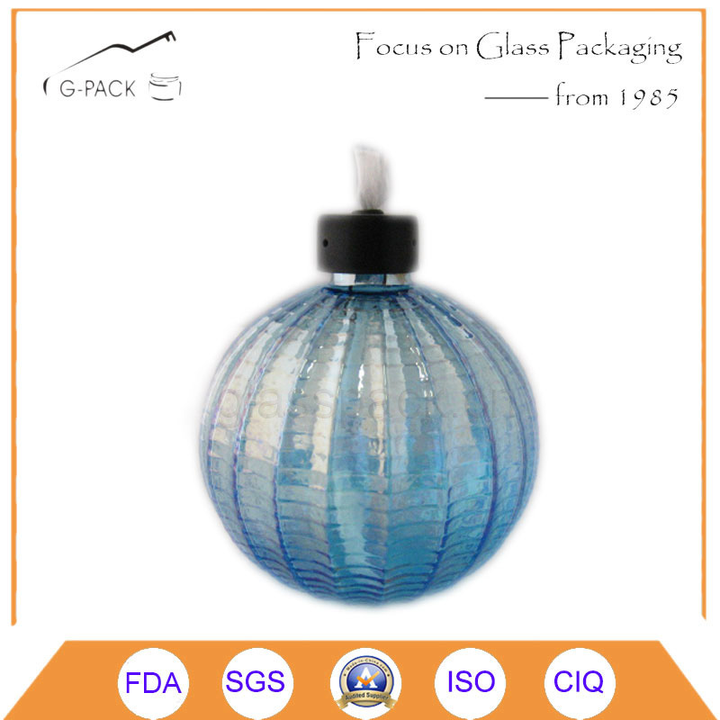 Colorful Glass Oil Lamp, Liquid Wax Candle Holder