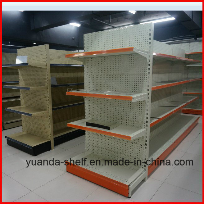 New Design Gondola Double Sided Perforated Supermarket Shelf