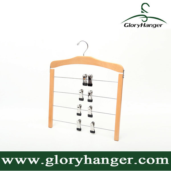 Multifunction Wooden Trousers Hanger for Household