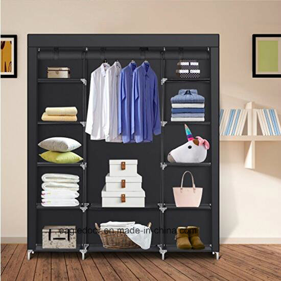 Non-Woven DIY Wardrobe Closet Large and Medium-Sized Cabinets Simple Folding Reinforcement Receive Stowed Clothes (FW-40)