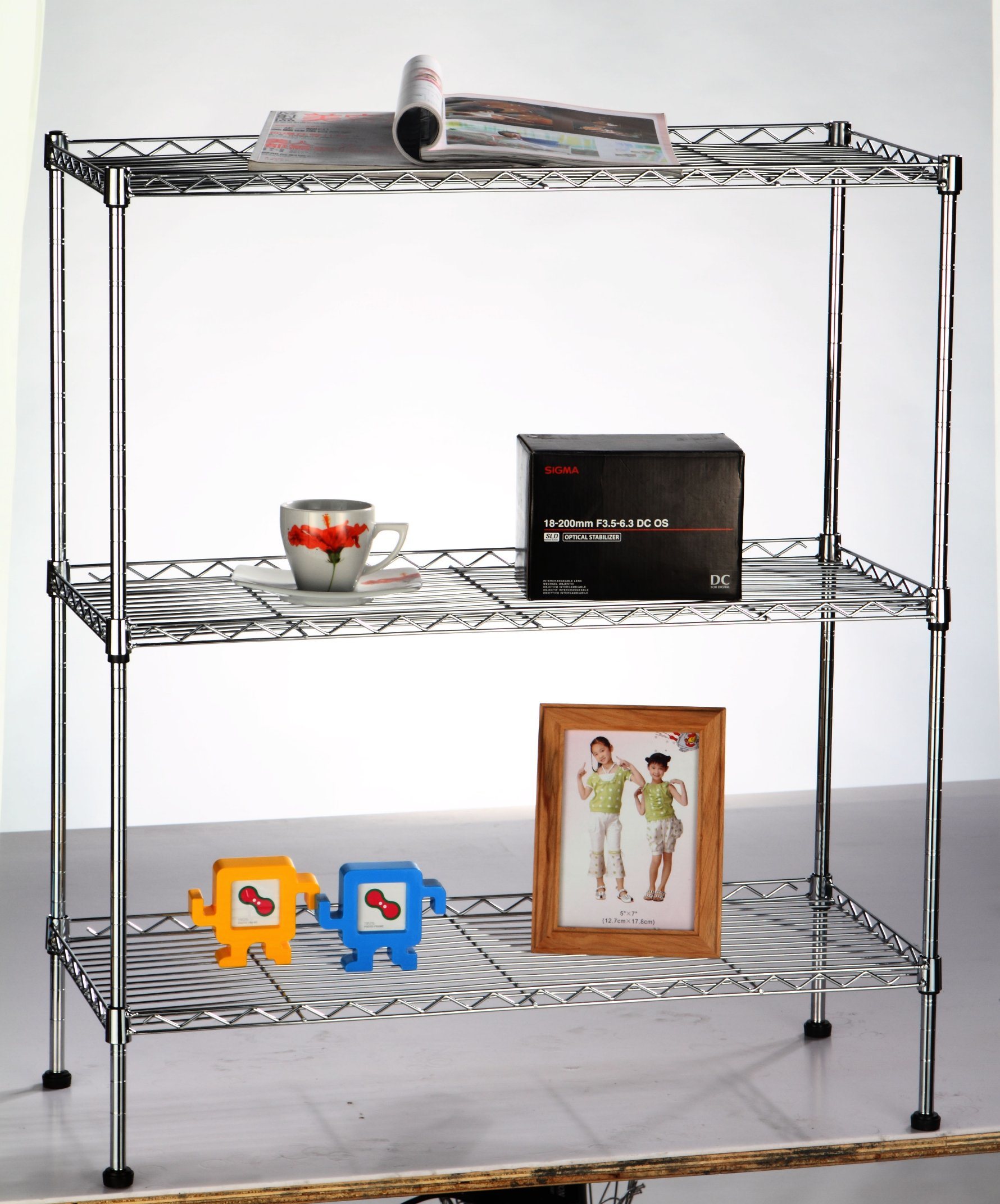 Warehouse Shelving Metal Wire Display Supermarket Rack