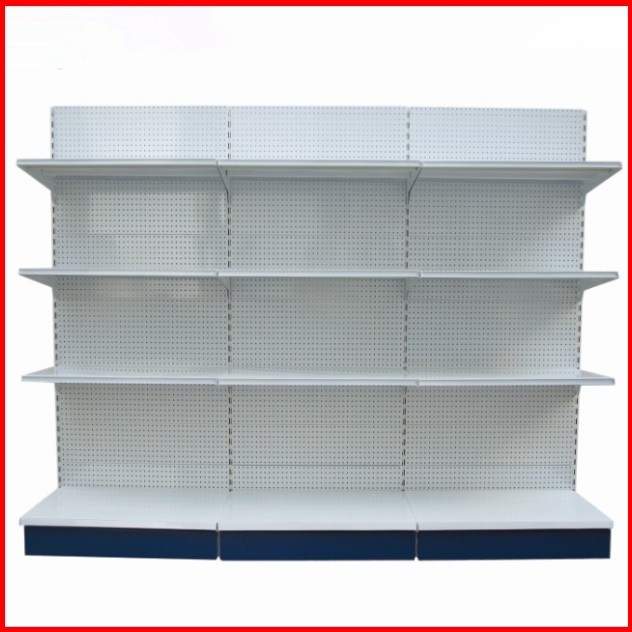 Hot Selling Metal Perforated Back Panel Supermarket Gondola Shelf