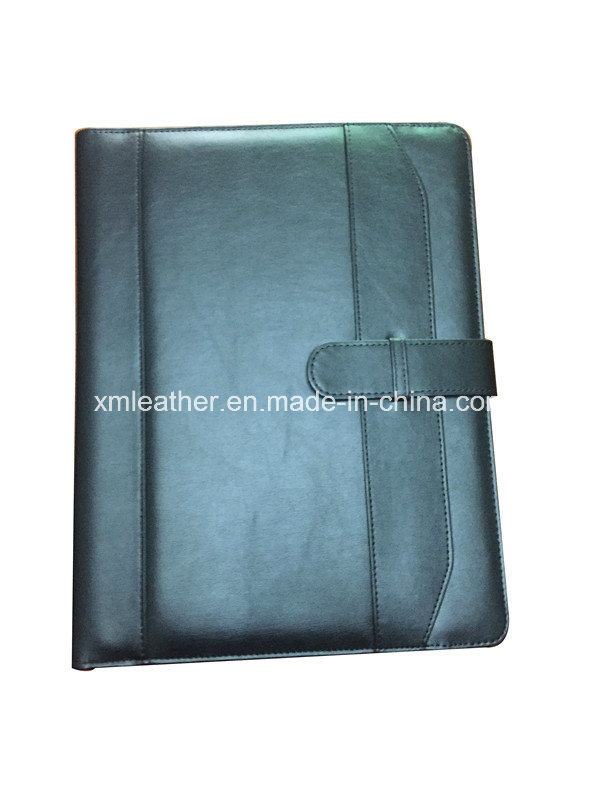 Black A4 PU Leather Portfolio with Calculator