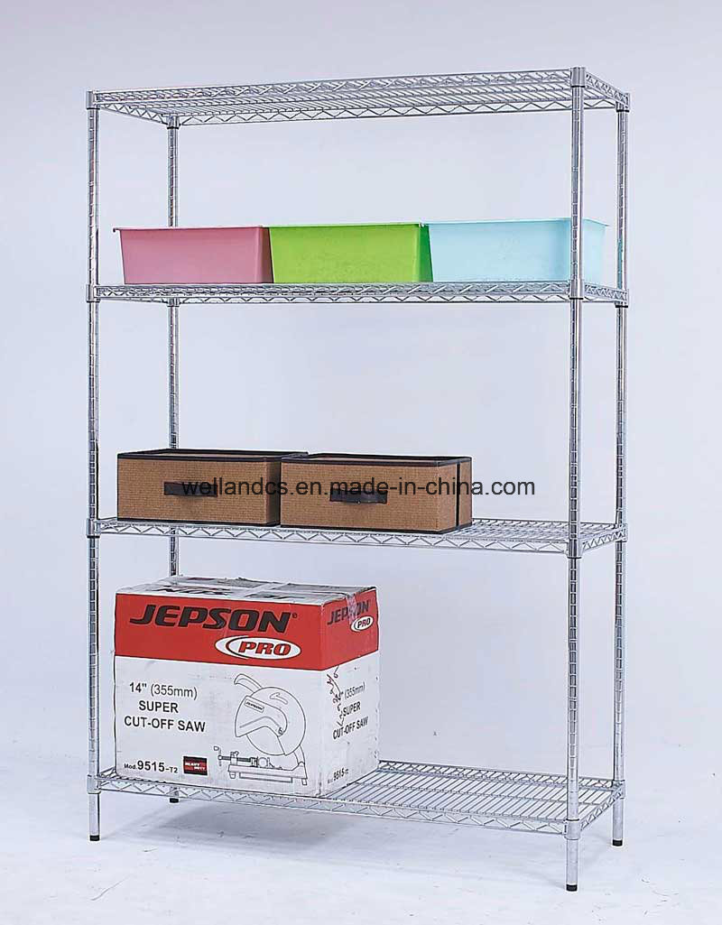 Standard Showroom and Supermarket Chrome Metal Wire Shelf China Manufacturer