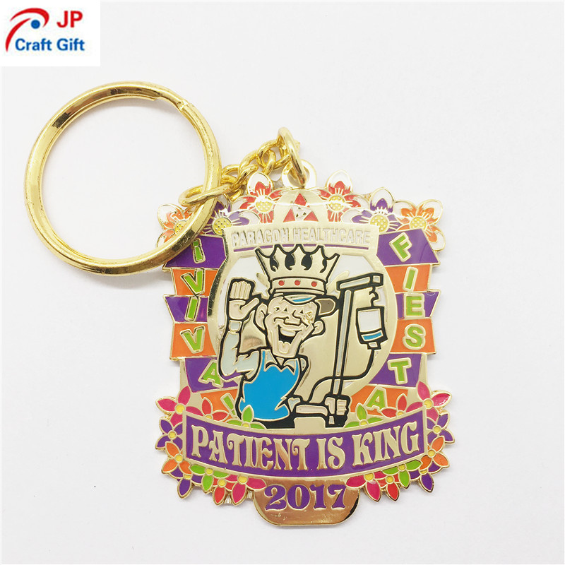 Customized Hot Sale Kartoon Pattern Keychain for Souvenir