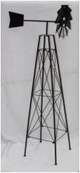 Galvanized Windmill Shape Flower Stand