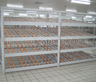 Warehouse Storage Flow Through Rack