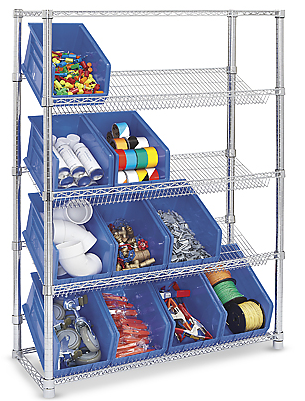 Slanted Storage Adjustable Wire Shelving