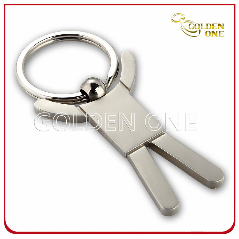 Sport Theme Matt Nickel Plated Metal Keychain Gift