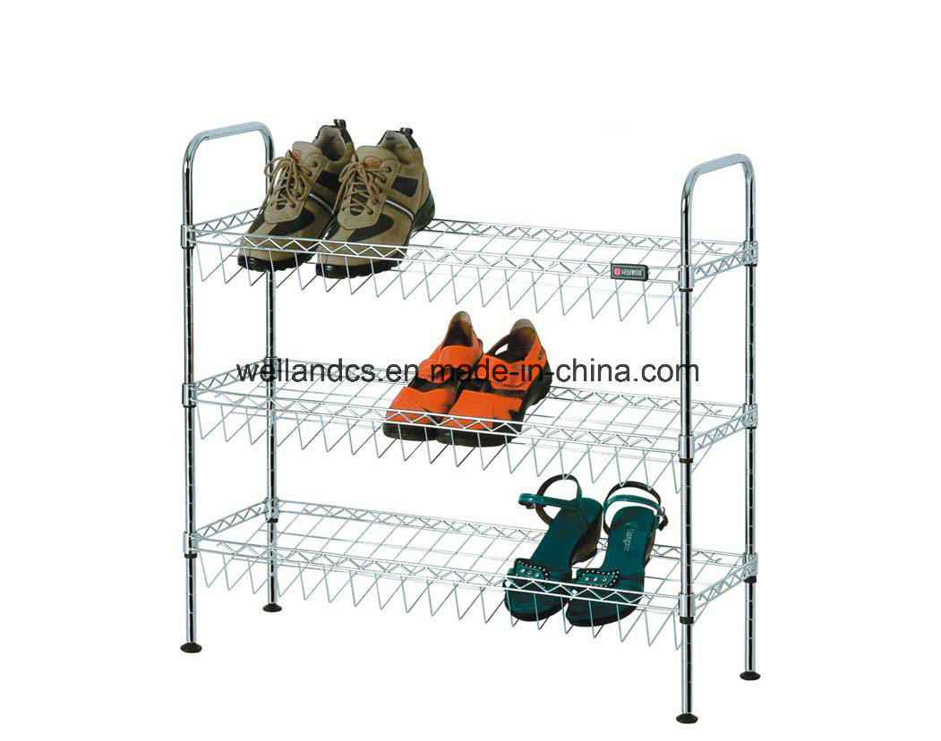 DIY Adjustable Chrome Shoe Rack Organizer Factory (CJ-C1132)