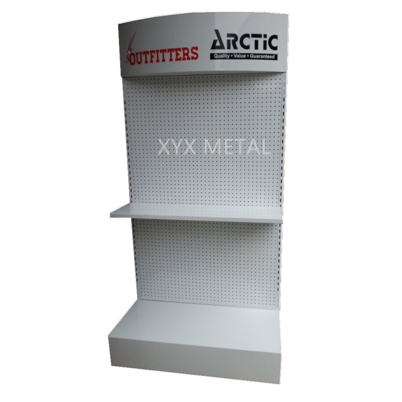 Metal Machine Tools Exhibition Pegboard Display Rack