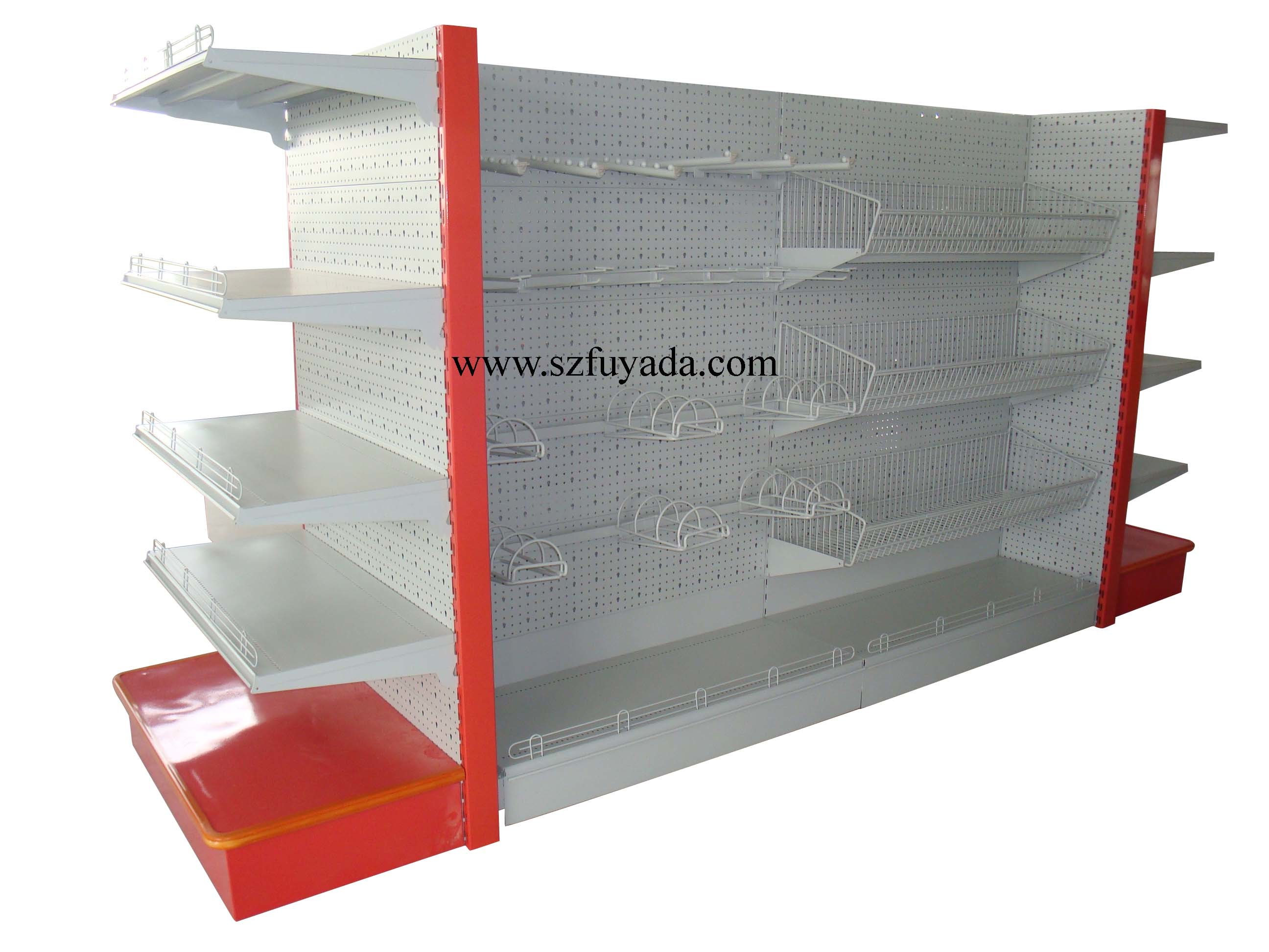 Supermarket Perforated Back Panel Double Sides Shelf/Shelf for Supermarket