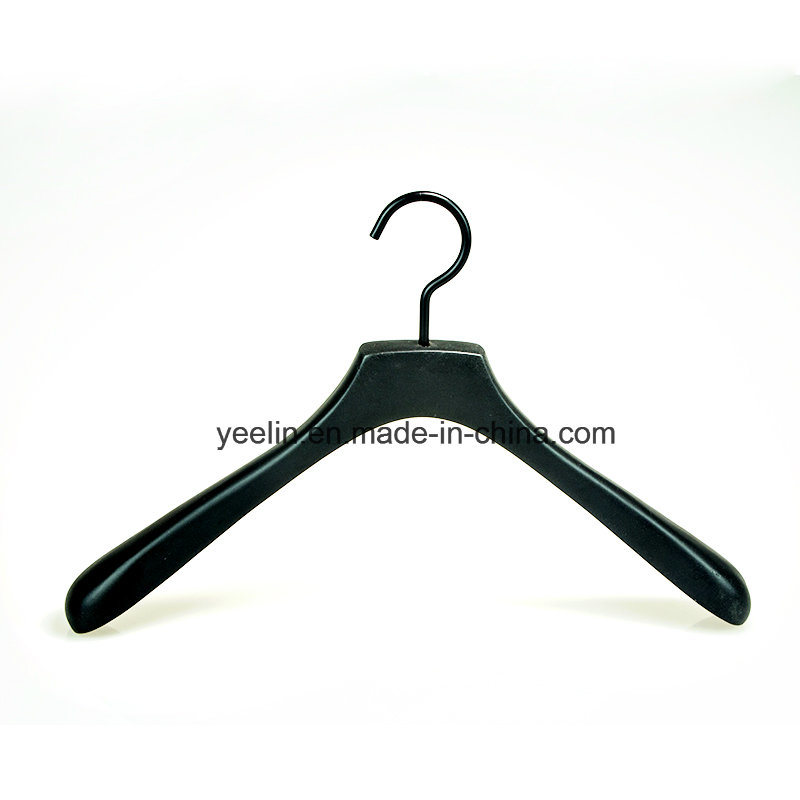 Luxury Black Wood Coat Suit Hanger with Logo (YL-a006)