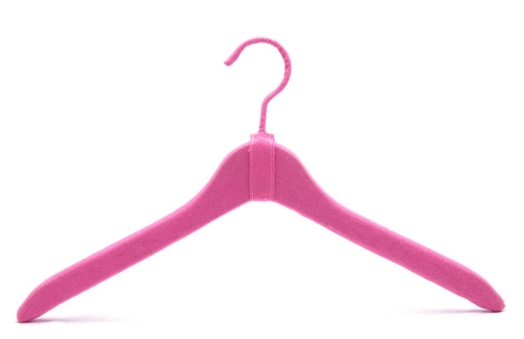 Pink Color Garment Cloth Hangers, Wooden Clothes Hanger