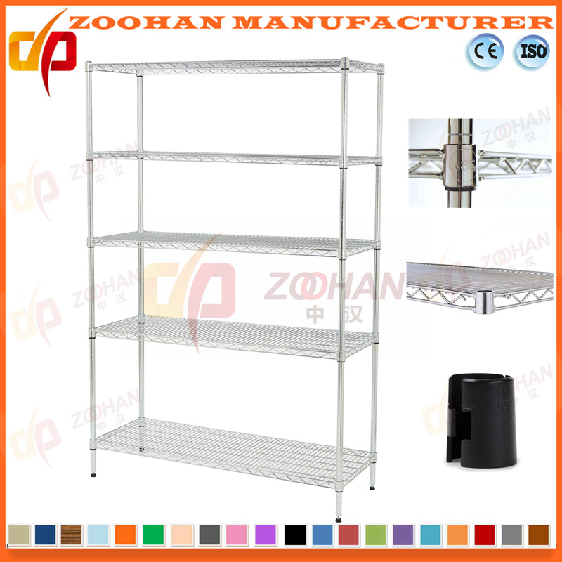 Adjustable Chrome Home Office Storage Wire Rack Shelf (Zhw77)