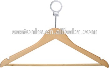 Anti-Theft Wooden Cloth Hanger with Woode Bar