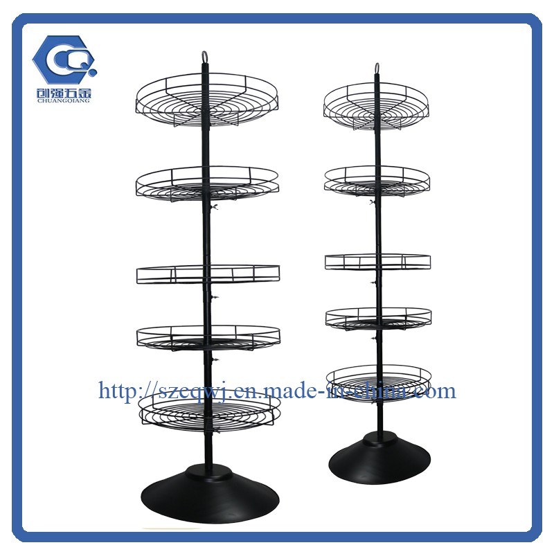 Floor Rotating Metal Snack Retail Display Rack