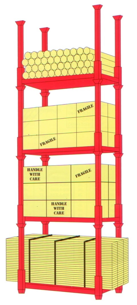Movable and Stackable Pallet Stacking Rack for Warehouse Storage